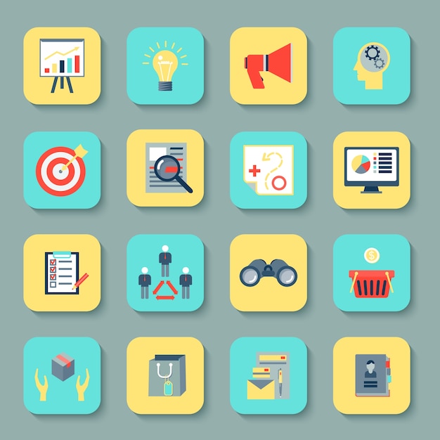 Free Vector business icons collection