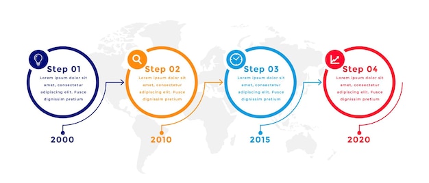 Business infographic presentation design in circular style