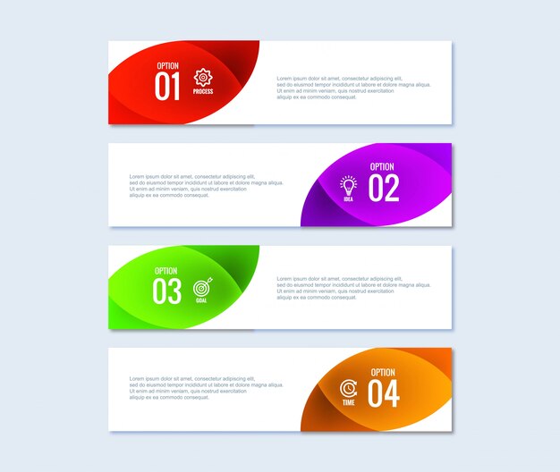 Business infographic set of steps design