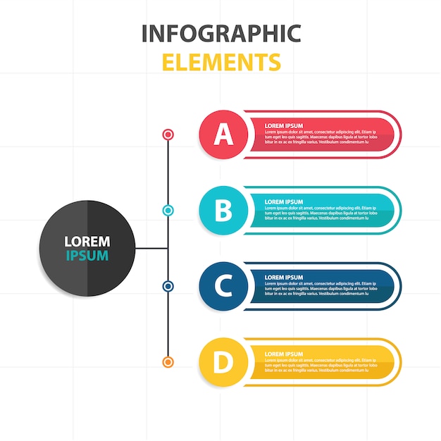 Business infographic template in banner style