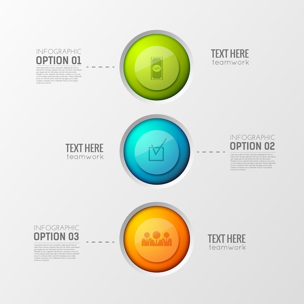 Business Infographic template with four steps