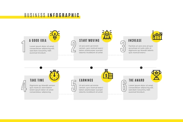 Business infographic template with icons