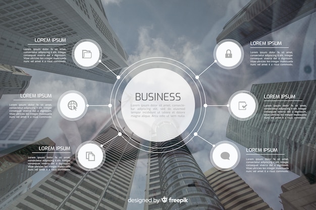 Business infographic with image