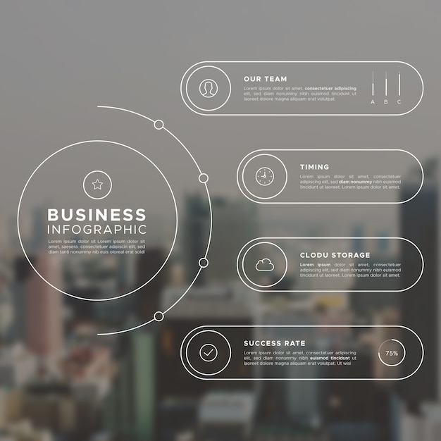 Business infographic with image