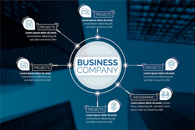 Business infographic with image