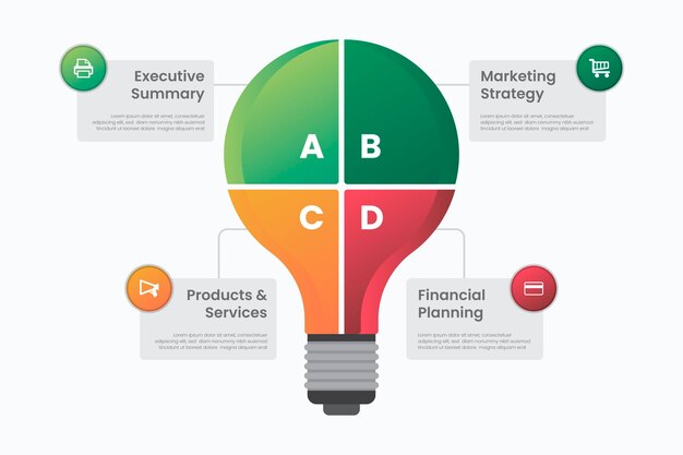 Business infographics in flat design