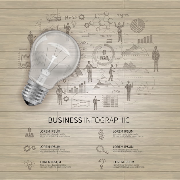 Free Vector business infographics set