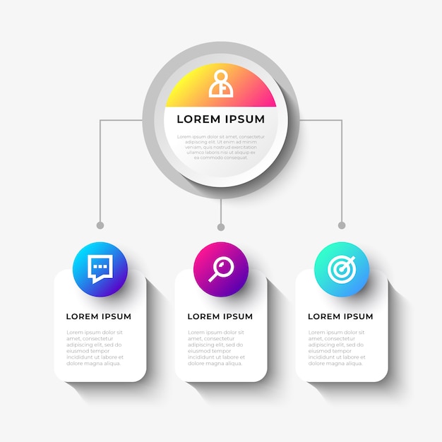 Business infopgraphic with organization chart