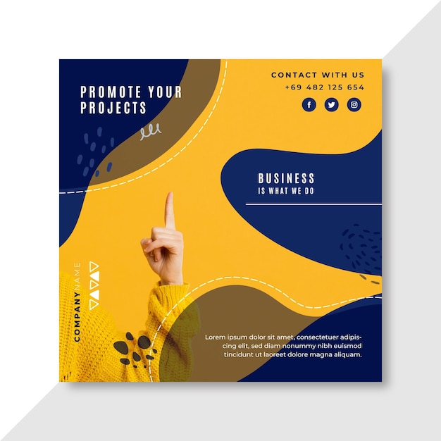 Free Vector business instagram post template