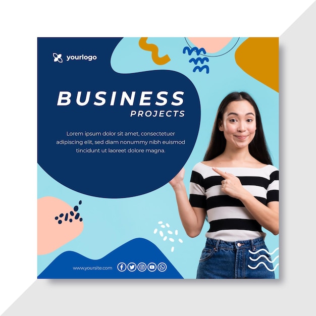 Business instagram post template