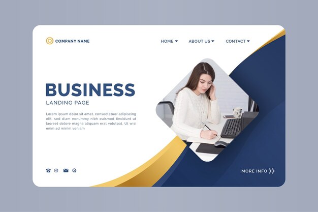 Business landing page template