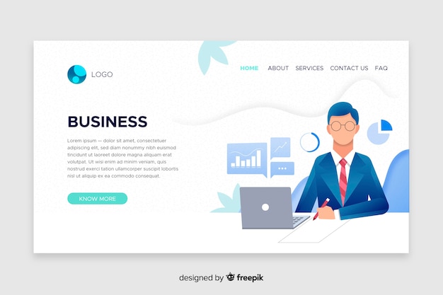 Business landing page template