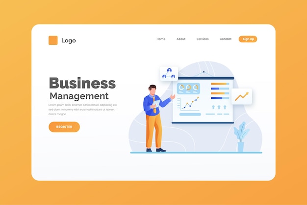 Business landing page template