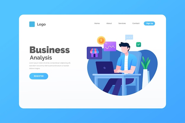 Business landing page template