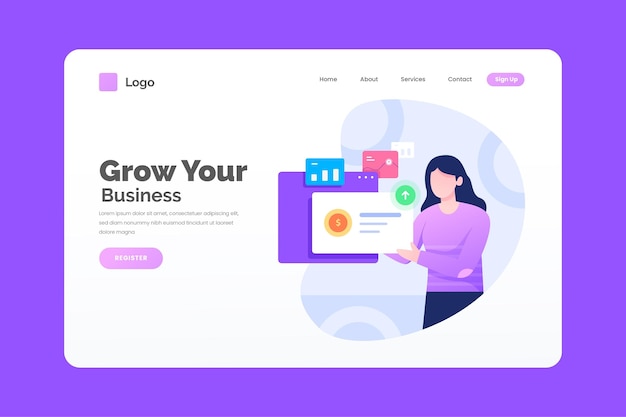 Business landing page template