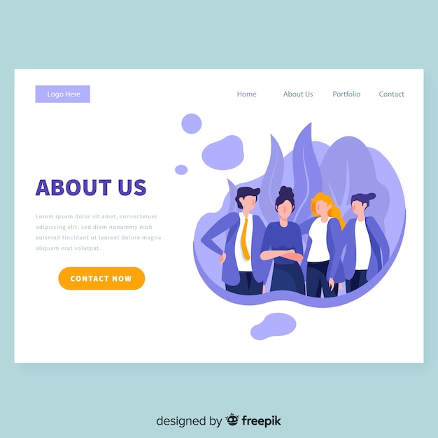 Business landing page template