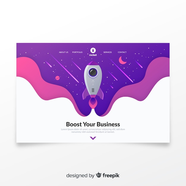 Business landing page template