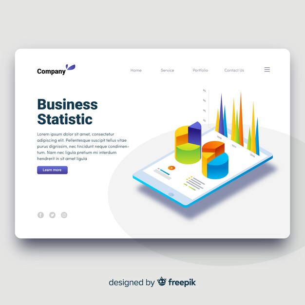 Business landing page