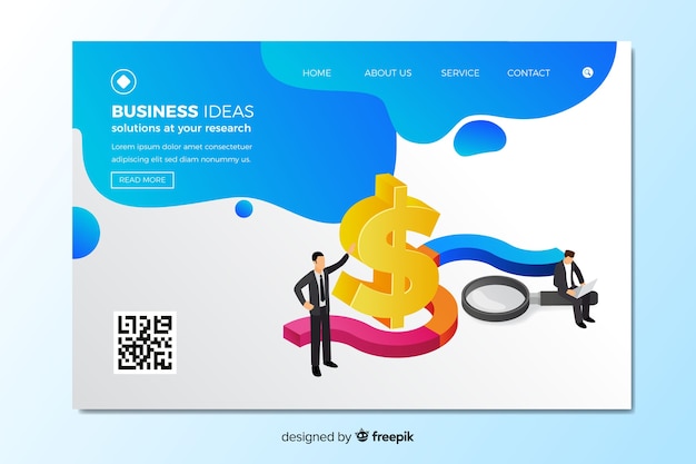 Business landing page