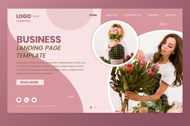 Business landing page