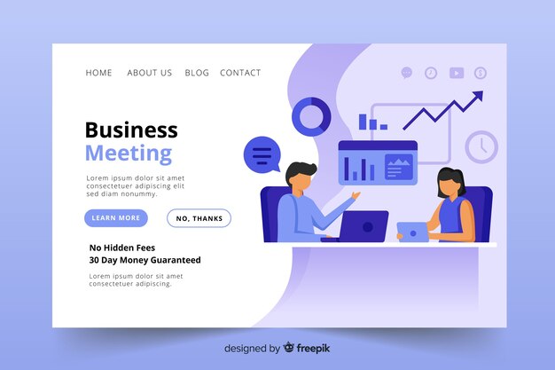 Business landing page