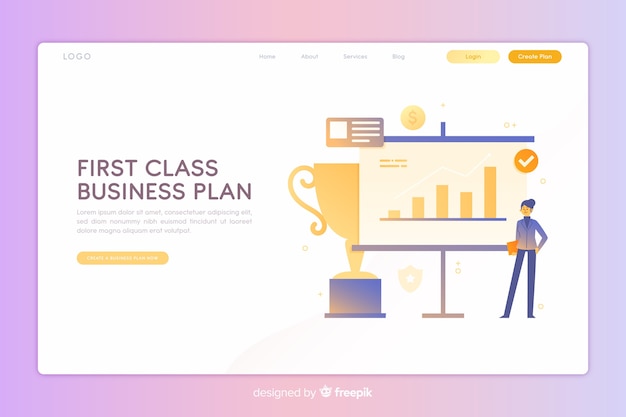 Business landing page