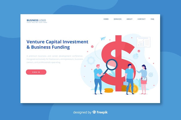 Business landing page