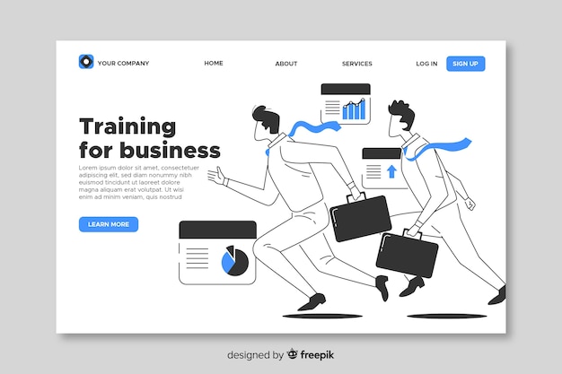 Business landing page