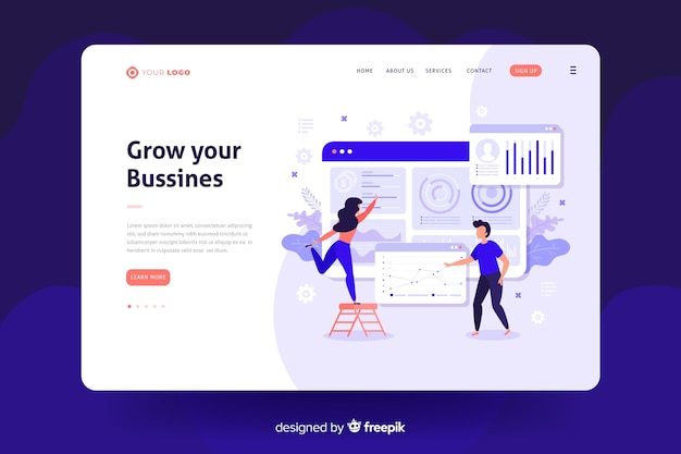 Business landing page