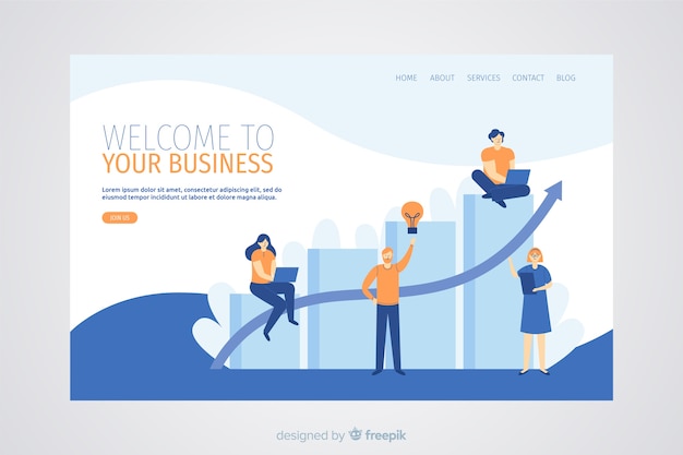 Business landing page