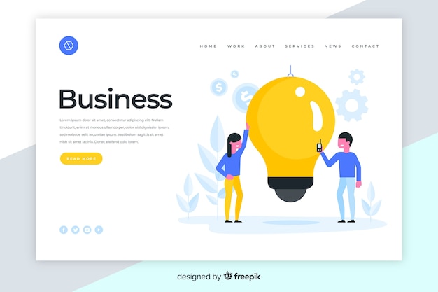 Business landing page