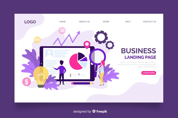 Business landing page