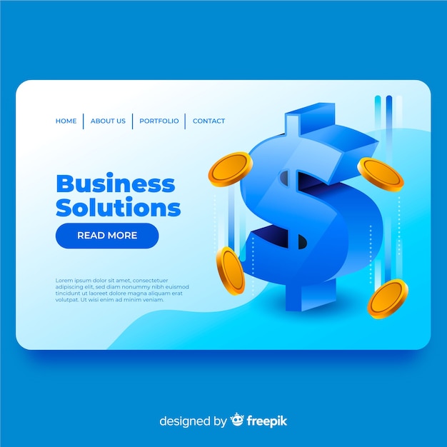 Business landing page