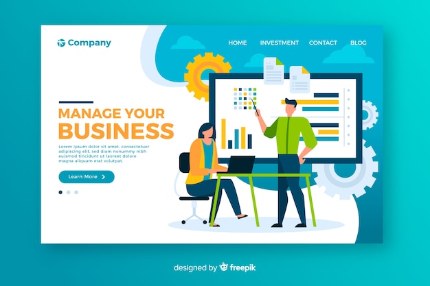 Business landing page