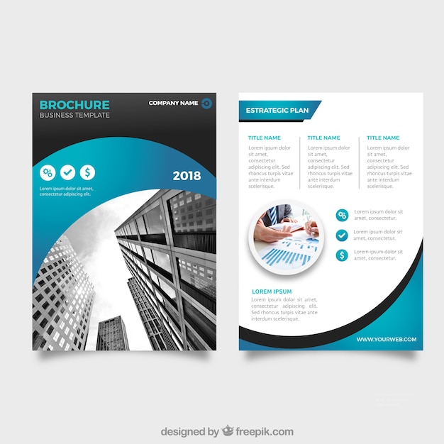 Business leaflet in abstract style