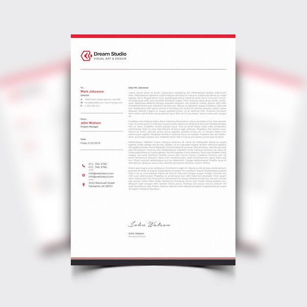 Free vector business letterhead template