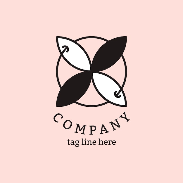 Free Vector business logo on pink