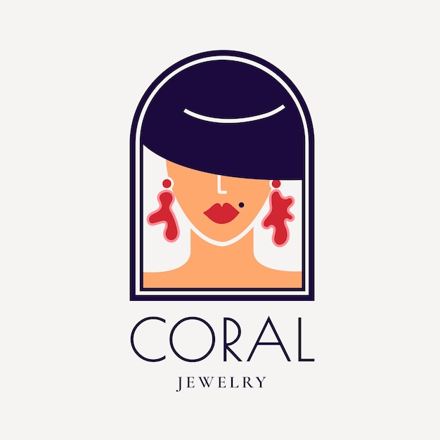 Free Vector business logo template, jewelry shop branding design vector