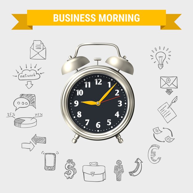 Business Morning Round Composition