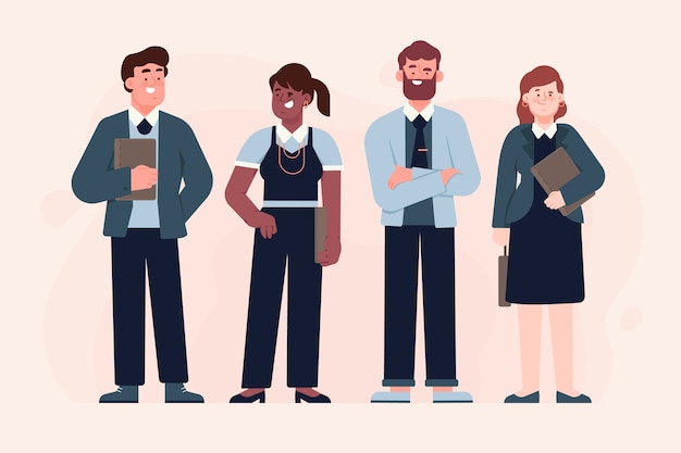 Free Vector business people illustrated