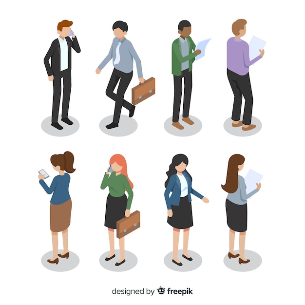 Free Vector  business people illustration different angles