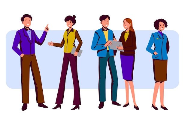 Free Vector business people illustration