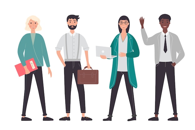 Free Vector business people