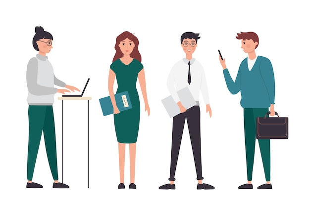 Free Vector business people