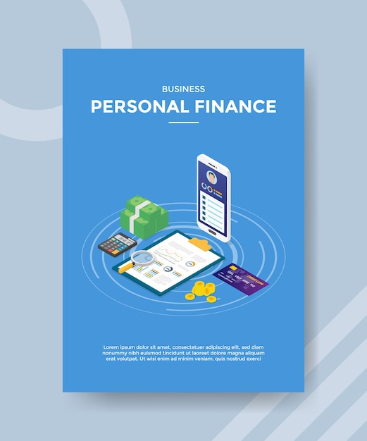 Business personal finance flyer template