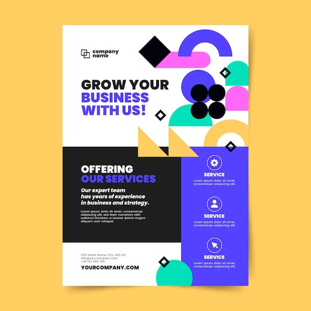 Business poster design template