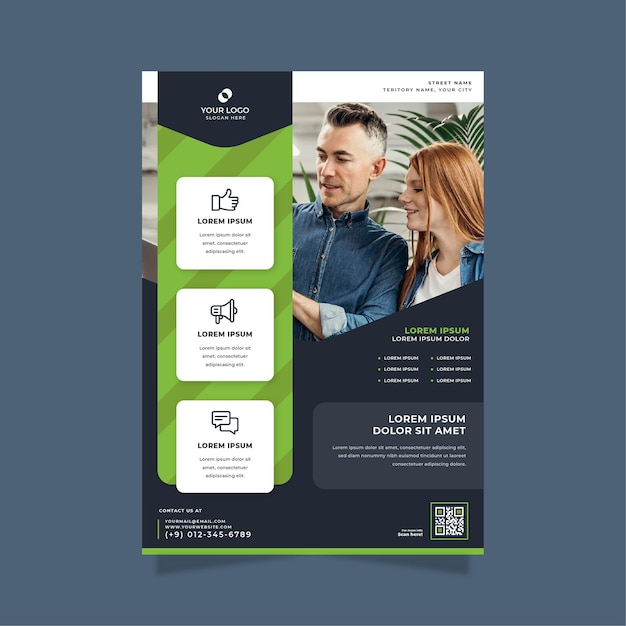 Business poster print template