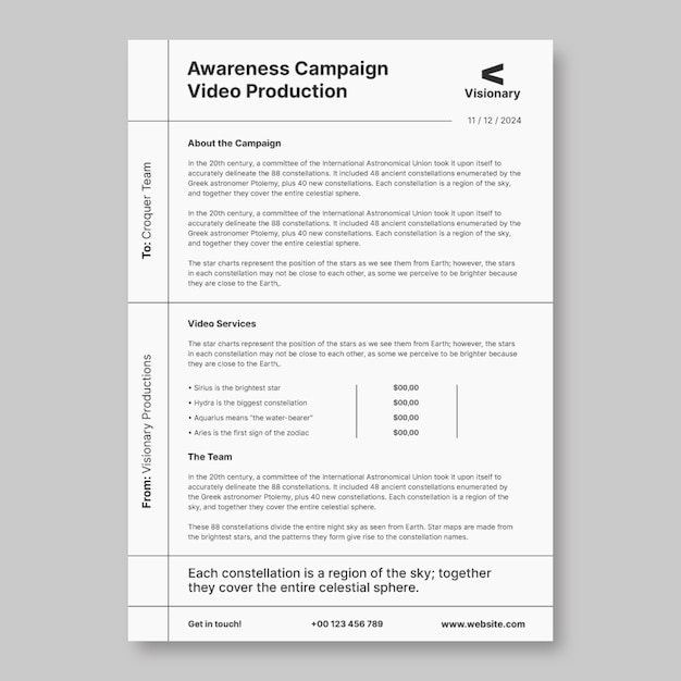 Business proposal template design