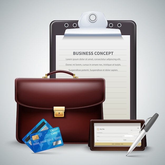 Free Vector business realistic concept