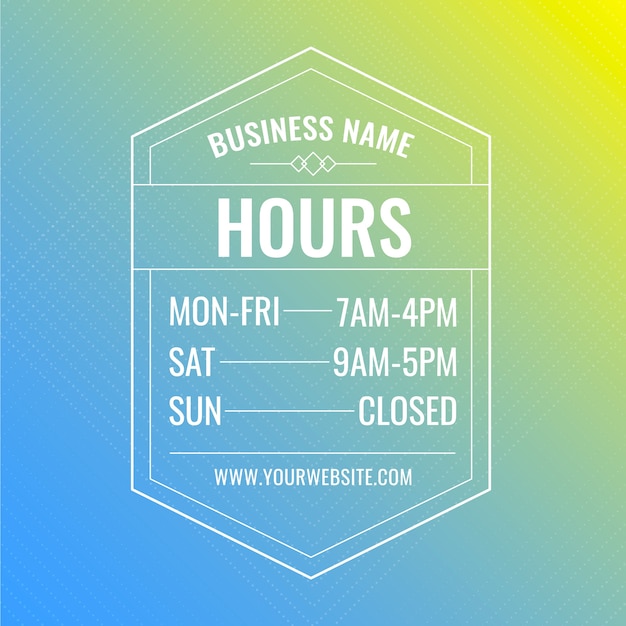 Free vector business schedule design template